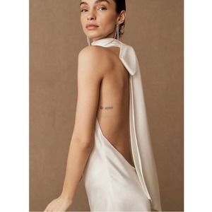 Anthropologie BHLDN Sau Lee Backless Halter Penny Mini Dress NWOT